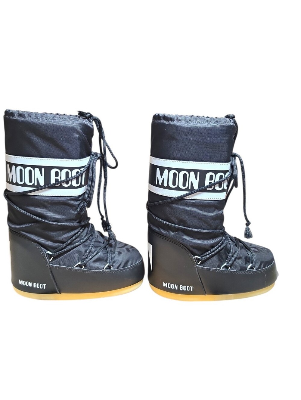 $240 MOON BOOT Nylon Boot in Black S/M (35-38) Small Medium - Picture 7 of 13